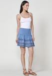 Мини-юбка SHORT EMBROIDERED EFFECT Koroshi, синий - фото 2