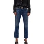 Укороченные прямые джинсы R13, синий - фото 5