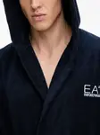 Халат с логотипом Ea7 Emporio Armani, синий - фото 4