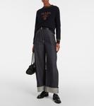 Кожаные лоферы с логотипом Prada, черный - фото 2