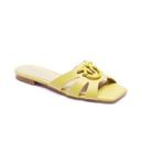 Пантолеты женские Pinko с пряжкой в виде логотипа, желтый - фото