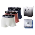 Мужские трусы боксеры упаковка 3 штуки Lee, синий - фото 5