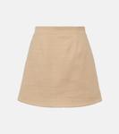 Мини-юбка из твида с высокой посадкой Patou, бежевый - фото