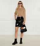 Свитер женский Hugo с воротником на молнии укороченный, бежевый - фото 2