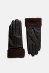 Кожаные перчатки Answear.Lab, коричневый - фото