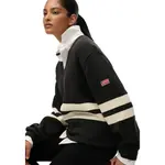 Свитер Superdry Oversized Striped V Neck, черный - фото 5