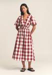 Платье ST MRLO ROWLEY MIDI, Berry Gingham/Dark Red - фото