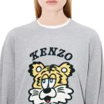 Свитшот с вышитым логотипом KENZO, серый - фото 10