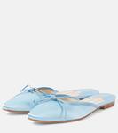 Баллериму сатиновые мюли Manolo Blahnik, 4535 Lblu - фото 4