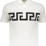 Хлопковая поло VERSACE, белый - фото 4
