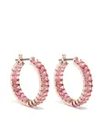 Серьги-кольца Matrix Swarovski, розовый - фото