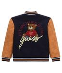 Куртка детская Guess комбинированная с медведем, черный - фото 2