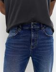 Узкие джинсы Pull&Bear темно-синего цвета - фото 2