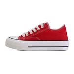 WARRIOR Кроссовки Cushioning Abrasion Resistant Lightweight Low Top Students' Basic Commute Canvas Shoes Women's Red - фото