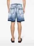 Джинсовые шорты с эффектом потертости DSQUARED2, синий - фото 4