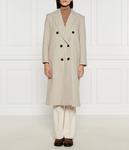 Шерстяное пальто Marella SPORT, бежевый - фото