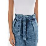 Мерана | Джинсовые брюки с поясом Lamarque, синий - фото 2