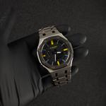 CASIO Кварцевые часы унисекс с черным циферблатом на стальном браслете - фото 4