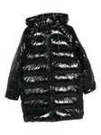 Стеганое пальто с капюшоном PINKO, черный - фото