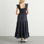 Платье миди в горошек Kendall Rixo, синий - фото 3