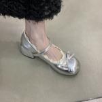 7 SEVFUN Серебряные туфли Мэри Джейн, цвет Silver - фото 7