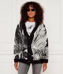 Кардиган женский Desigual с принтом на пуговицах, бело-черный - фото