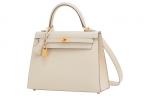 Сумка Kelly 25 Epsom 12 Nata White HERMES - фото 3
