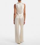 Бархатная сатиновая майка Leset, Creme - фото 3