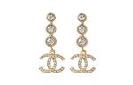 Chanel Серьги-подвески Crystal Cc - фото