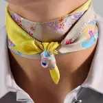 HERMES Шелковый шарф Unisex Yellow - фото 7