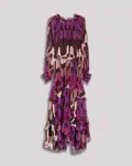 Длинное платье с декоративным узором Niza, фиолетовый - фото 8
