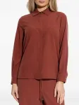 Рубашка с карманом Max Mara, коричневый - фото 3
