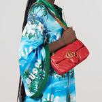 Сумка gg marmont mini shoulder bag red Gucci, красный - фото 3