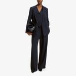 Жилет Boss костюмный в полоску, темно-синий - фото 2