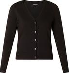 Вязаный кардиган Base Level, черный - фото