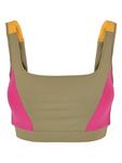 Спортивный бюстгальтер Urban Classics, цвет khaki/brightviolett/magimango - фото