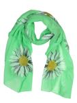 Шарф COLLEZIONE ALESSANDRO Softflower, зеленый - фото