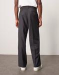 Широкие брюки ASOS DESIGN темно-серого цвета - фото 4