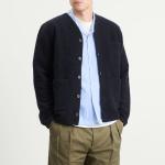 Кардиган из шерстяного флиса Universal Works, navy - фото 2