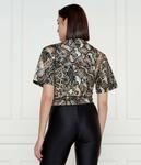 Блуза Cropped fit Just Cavalli, коричневый - фото 3
