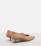 Кожаные туфли-лодочки Kittenpump Max Mara, Cammello - фото 2