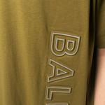 Футболка BALMAIN с логотипом, оливковая - фото 6