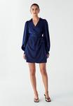 Платье WILLA PEARL WRAP, Navy Blue/Blue - фото 6