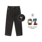 Джинсы унисекс MIND ERROR, Мытый черный - фото 3