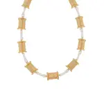 MOSCHINO Латунное ожерелье женское золотое - фото