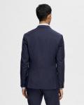 Мужской пиджак узкого кроя Selected, темно-синий - фото 3