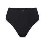 Стринги с высокой талией SKIMS Smoothing Intimates, цвет Onyx - фото