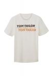 Футболка с логотипом, мужская TOM TAILOR, кремовый - фото