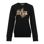 Свитшот с принтом логотипа VERSACE JEANS COUTURE, черный - фото