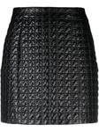 Patou стеганая мини-юбка А-силуэта, черный - фото